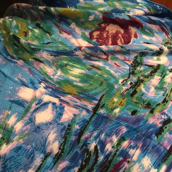 Monet Water Lilies Silk Scarf - Picture 6 of 8